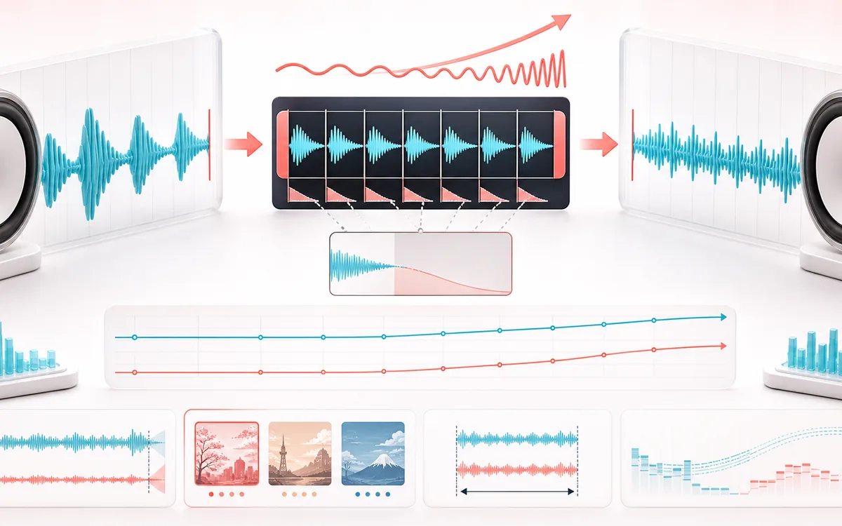 Before-and-after illustration of Nightcore: Original track becomes Nightcore edit through Raise speed and pitch.
